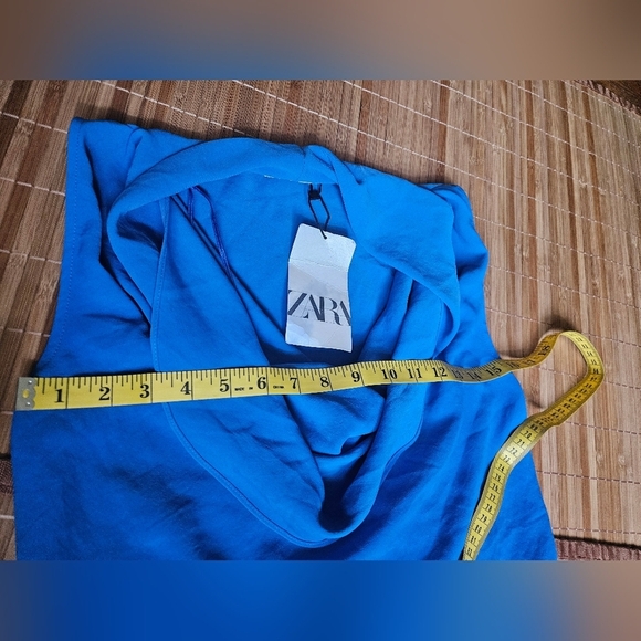 Zara Women's Blue Draped Sleeveless Tank Top XS NWT. - Picture 3 of 5